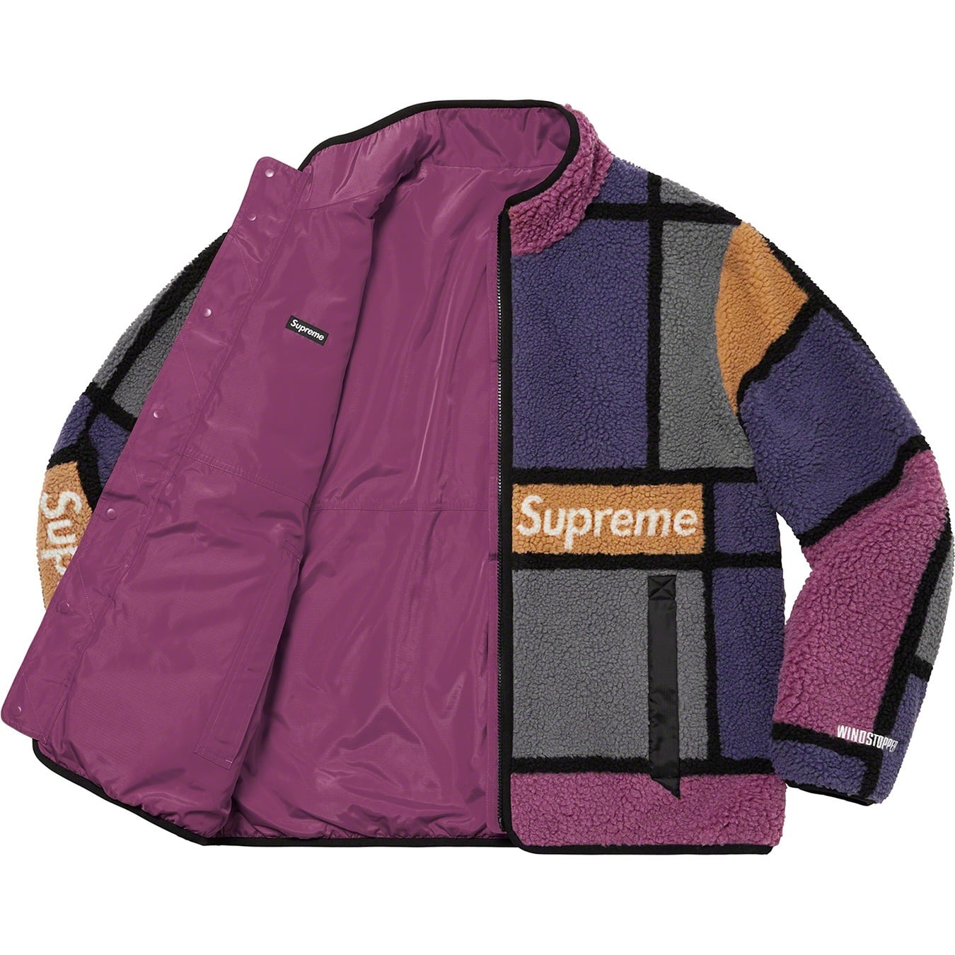 Reversible Colorblocked Fleece Jacket view 6